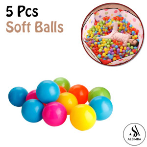 Alsimba Soft Plastic Tent Balls Set for Play House Tent and Swimming Pool (5-Balls-Set)