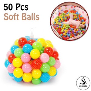 Alsimba Soft Plastic Tent Balls Set for Play House Tent and Swimming Pool (50-Balls-Set)
