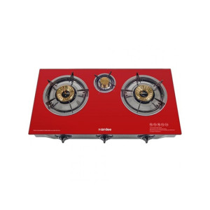 Aardee 3-Burner Gas Stove Red (ARGS-3GB-FFD)