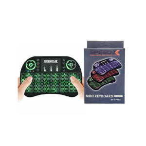 Muzamil Store Wireless Mini Touch Pad With RGB Backlight Keyboard Mouse (RF 500)