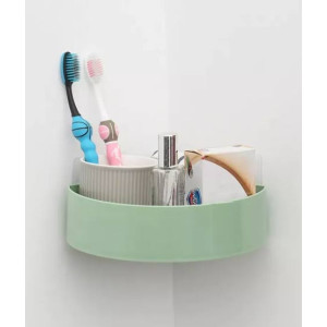 Muzamil Store Triangle Bathroom Shelves Wall Hanging Green