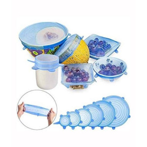 Muzamil Store Reusable Silicone Food Storage Bowl Cover - 6Pcs