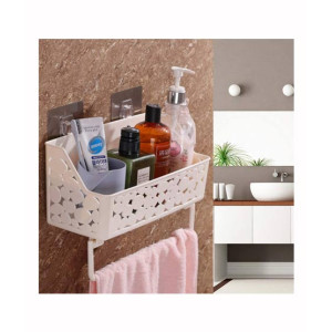 Muzamil Store Wall Mount Bathroom Storage Towel Rack
