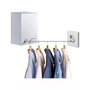 Muzamil Store Wall Mounted Drying Retractable Clothesline Rope 4.2M