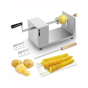 Muzamil Store Manual Stainless Steel Potatoes Twister Slicer Spiral Cutter