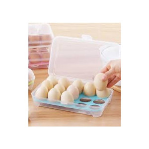 Muzamil Store 15 Grids Egg Tray Storage Organizer - 1Pcs