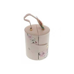 Muzamil Store Pu Leather 3 Layer Round Jewelry Storage Box