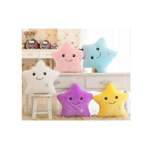 Muzamil Store LED Star Pillow Glow Light Up Cushion Plush