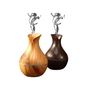 Muzamil Store USB Electric Wood Grain Humidifier Oil Diffuse
