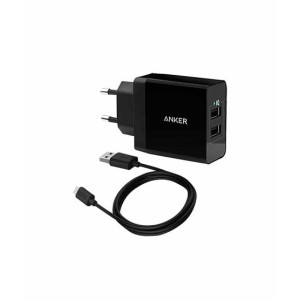 Anker 2 Port USB Charger 24W Black (B2021L11)