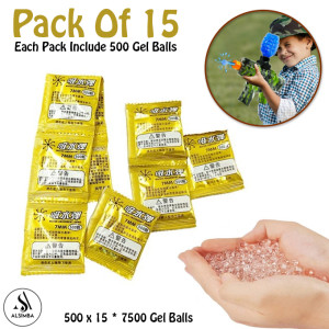 Alsimba 7500 Pcs Gel Balls For Gel Blasters Toygun Pack of 15 (AS-0098)