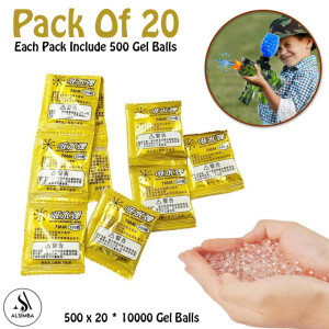 Alsimba 10000 Pcs Gel Balls For Gel Blasters Toygun Pack of 20 (AS-0098)
