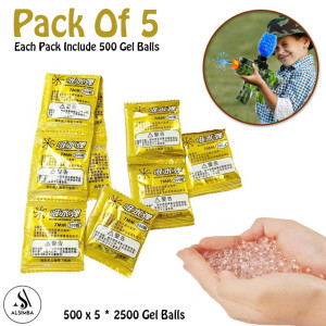 Alsimba 2500 Pcs Gel Balls For Gel Blasters Toygun Pack of 5 (AS-0098)
