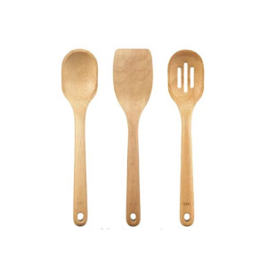 Easy Shop Wooden Cooking Spoon - Set of 3Pcs
