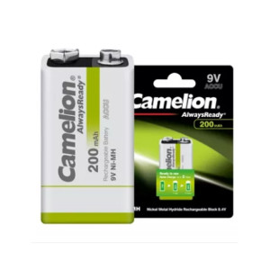 Camelion AlwaysReady 200mAh Rechargeable Battery 9V