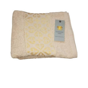 Diamond Tree Floral Design Yarm Dyed Hand Towel