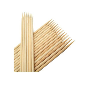 Promax Wooden Bamboo BBQ Sticks 100 Pcs Brown