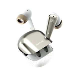 Audionic Airbud 595 Flip Earbuds-Champagne White