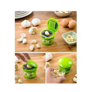 Sadia's Collection Mini Garlic Chopper & Slicer - Green