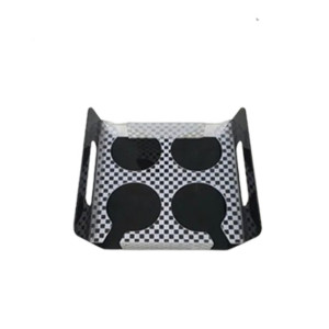 Easy Shop Acrylic Cups and Glass Four Pot Holder Tray