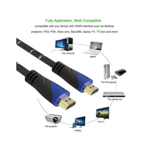 G-Mart Hdmi Round Cable Black - 10m