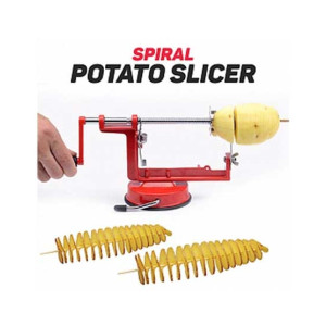 G-Mart Spiral Potato Slicer Stainless Steel Red