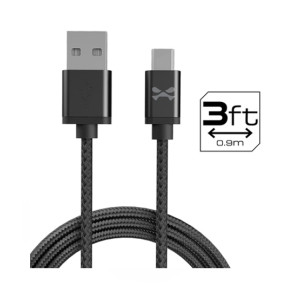 Ghostek NRGline Micro USB Charging Cable 3ft Black