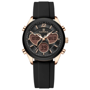 Naviforce Elegant Heart Watch For Women Black (NF-5045-9)