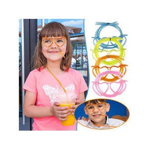 Genshirts Soft Plastic Fun Drinking Straw Glasses for Kids