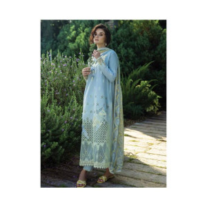 Mushq Solace Embroidered Chikankari Lawn Unstitched 3 Pieces (MSL-2505-Intesa)
