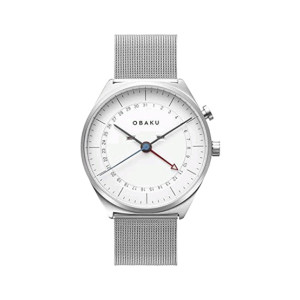Obaku Dato Steel Watch For Men Silver (V242GMCIMC)
