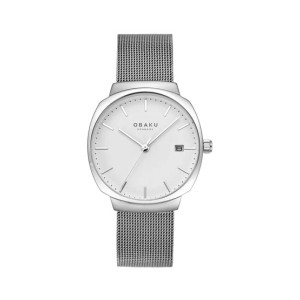 Obaku Felt Lille Watch For Men's Silver (V273LDCWMC)