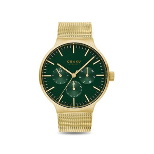 Obaku Mos Basil Men's Watch Gold (V229GMGEMG)