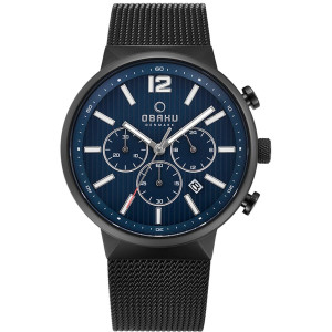 Obaku Storm Thunder Watch For Men Black (V180GCBLMB)