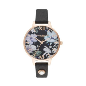 Olivia Burton Bejewelled Florals Women's Watch Black (OB16BF23)