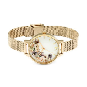 Olivia Burton Watercolour Florals Women's Watch Rose Gold (OB16PP57)