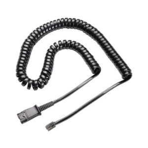 Plantronics U10 Coil Cord to QD Modular Plug Cable