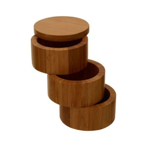 Premier Home Bamboo Natural Cylindrical Storage Set (1103977)