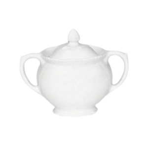 Premier Home Embossed Sugar Bowl White (80124CN)