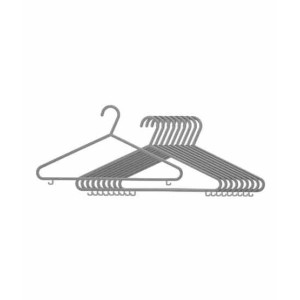 Premier Home Grey Plastic Adult Hangers – Set Of 10 (1900387)