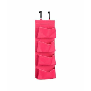 Premier Home Over Door Hot Pink 4 Tier Hanging Organiser (1901118)