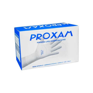 Proxam Powdered Latex Examination Gloves Medium Size