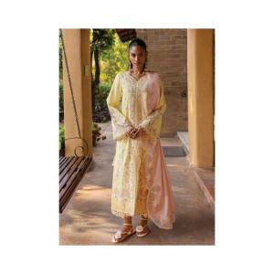 Qalamkar Qline Embroidered Lawn Unstitched 3 Pieces (QM-11-INA)