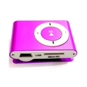 Quickshopping Mini Metal MP3 Player Purple