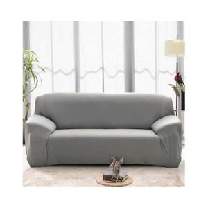 Rainbow Linen Jersey Sofa Cover 7 Seater Light Gray