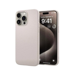 Spigen Liquid Air Case For Apple iPhone 15 Pro Max Natural Titanium (ACS07212)