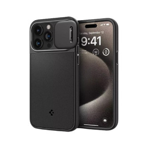 Spigen Optik Armor MagFit Case For Apple iPhone 15 Pro Max Black (ACS06599)