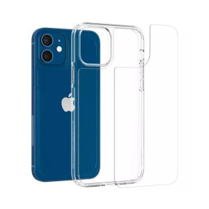 Spigen Quartz Hybrid Tempered Glass Case For iPhone 12 Mini Crystal Clear (ACS01748)