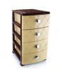 iShopping - Easy Shop 4 Layer Plastic Storage Drawer Beige