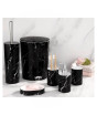 iShopping - Easy Shop Classic Printed Washroom Set Black - 6 Pcs